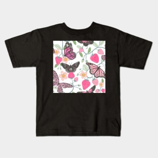 Strawberry butterflies Kids T-Shirt